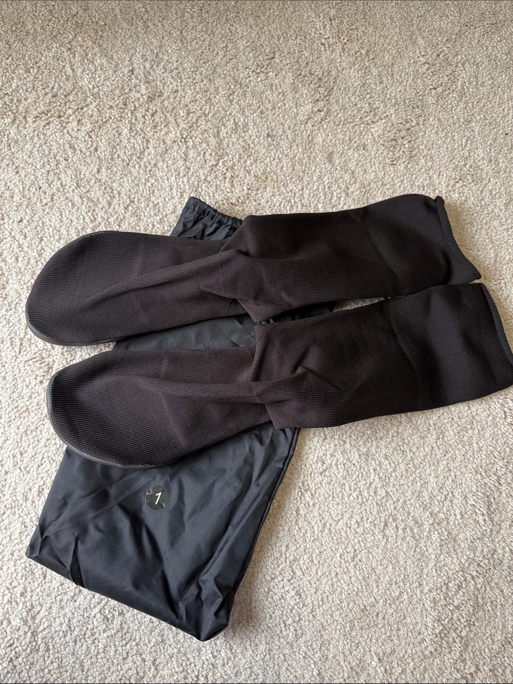 Yeezy Black Stretch Over-the-Knee Sock Boots